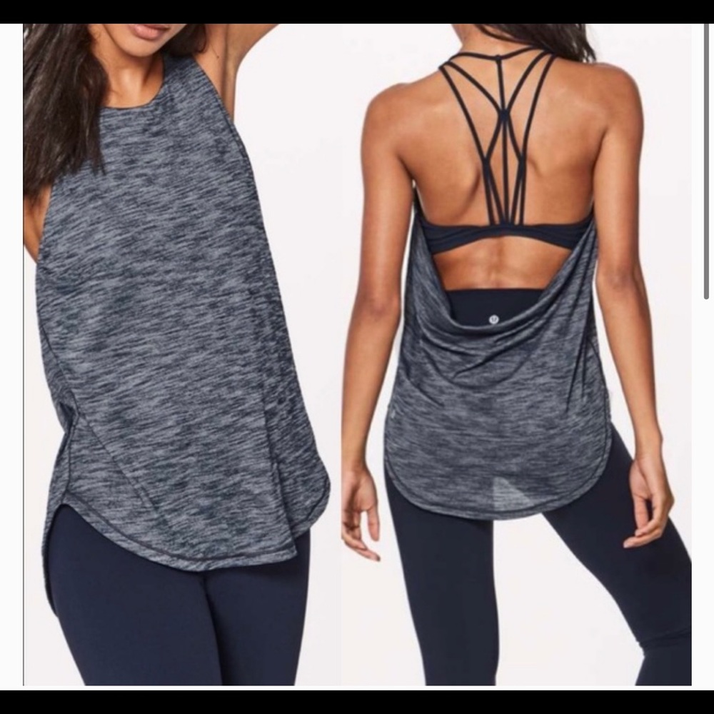 Lululemon Raise The Barre Tank Bra Heather Gray